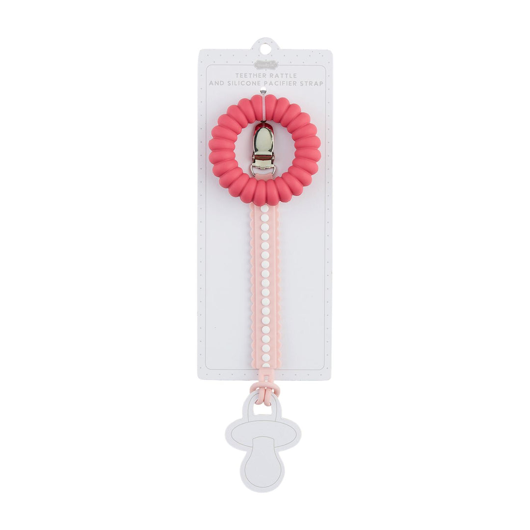 PINK PACY STRAP & RATTLE TEETHER SET