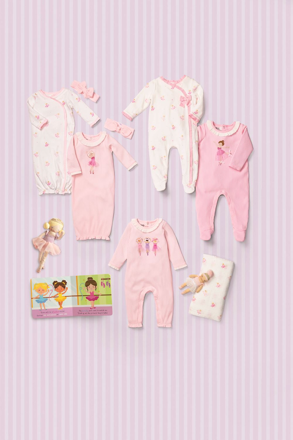 BALLERINA SWADDLE &amp; RATTLE SET