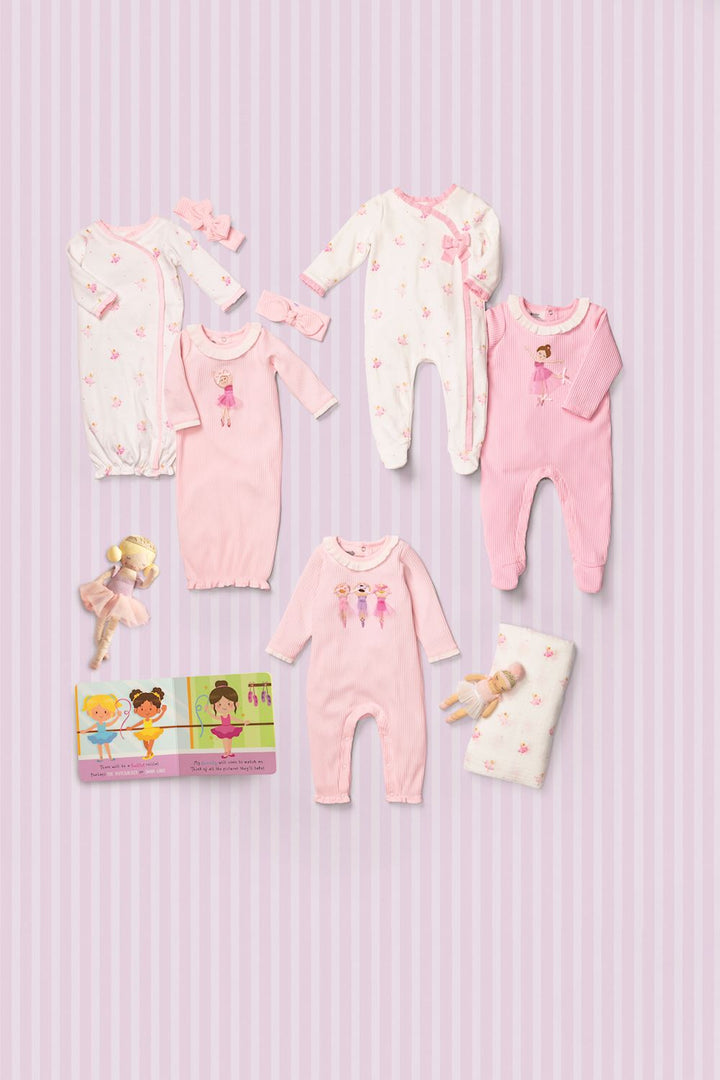 BALLERINA SWADDLE &amp; RATTLE SET
