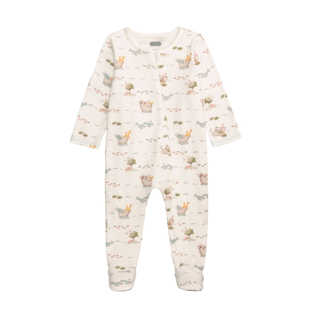 NOAH'S ARK UNISEX ZIPPER FOOTIE
