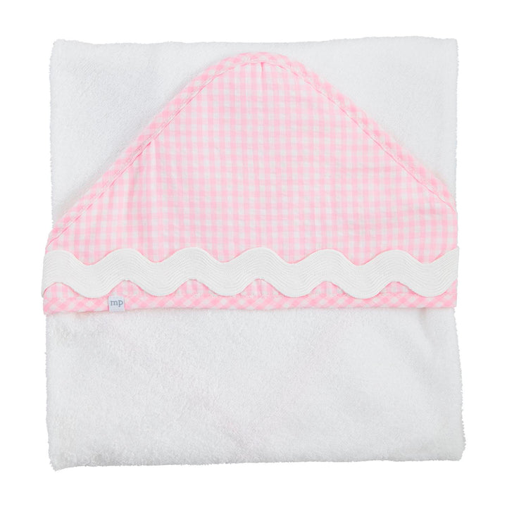 PINK RIC-RAC HOODED TOWEL