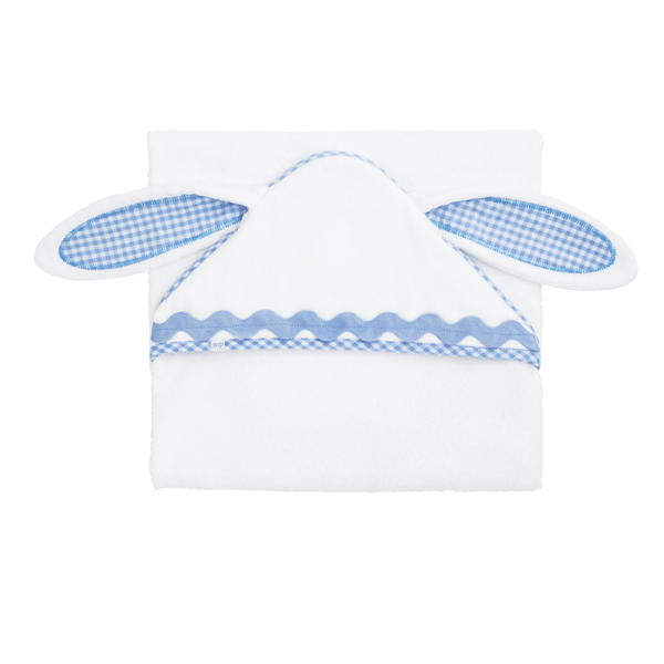 BLUE BUNNY HOODED TOWEL FOLDED