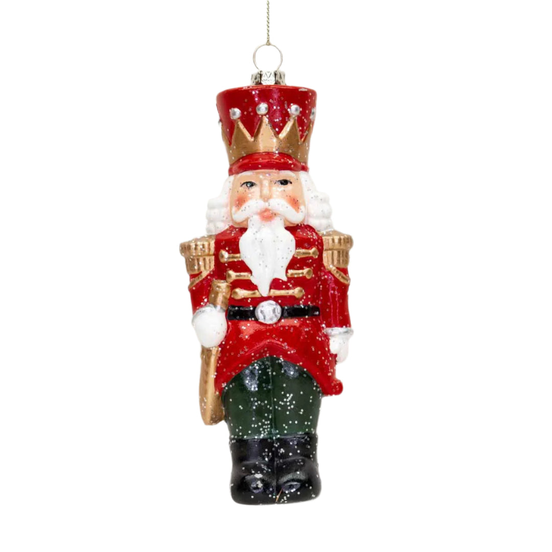 RED & BLACK ROYAL NUTCRACKER ORNAMENT