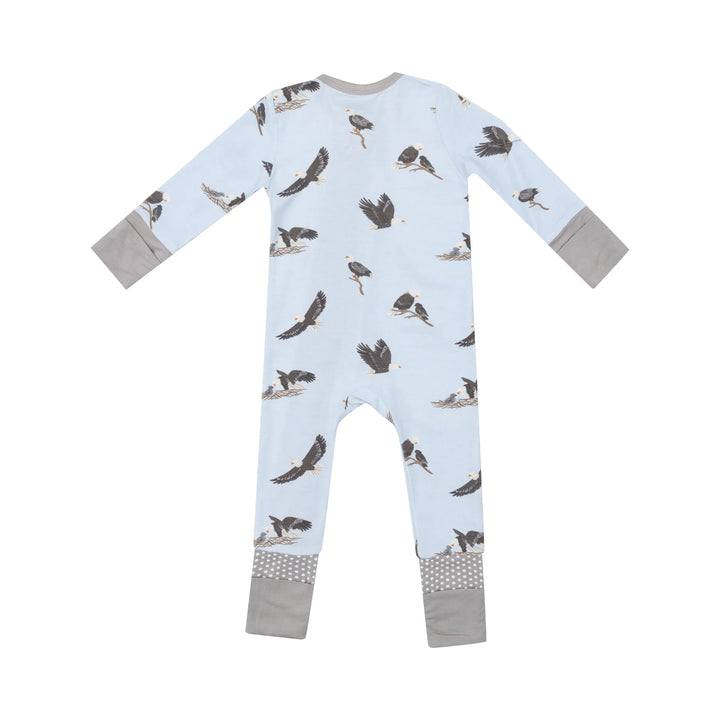 BALD EAGLES ZIPPER ROMPER