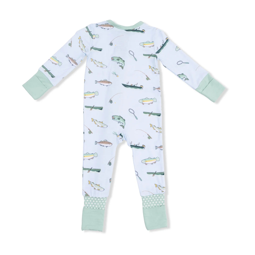 LIGHT BLUE FRESHWATER FISHING CONVERTIBLE ROMPER