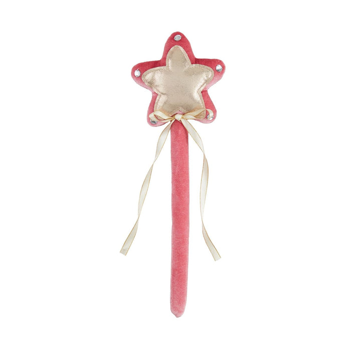 PINK STAR MAGIC WAND TOY ON WHITE BACKGROUND