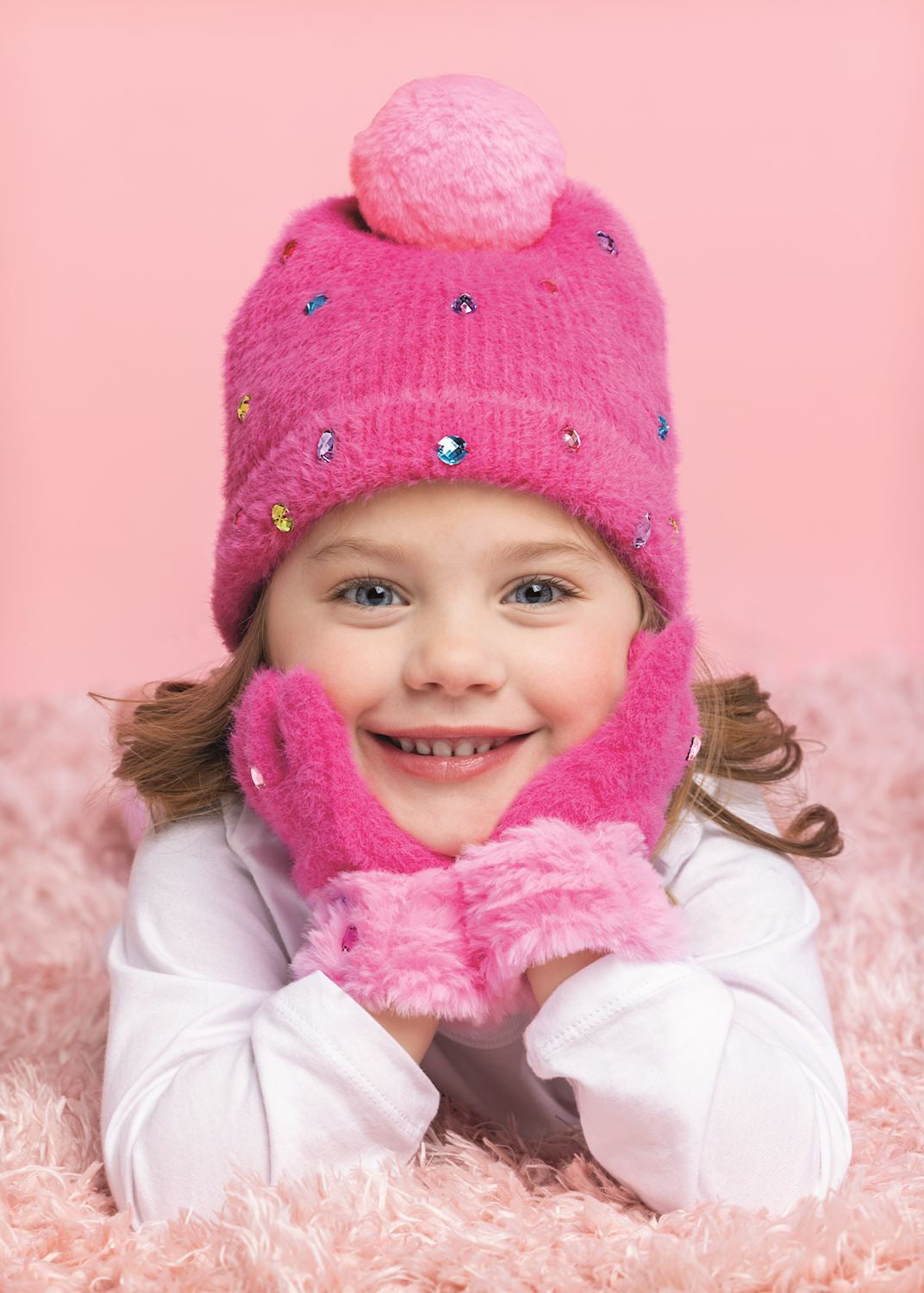 HOT PINK GLITZY GLOVES