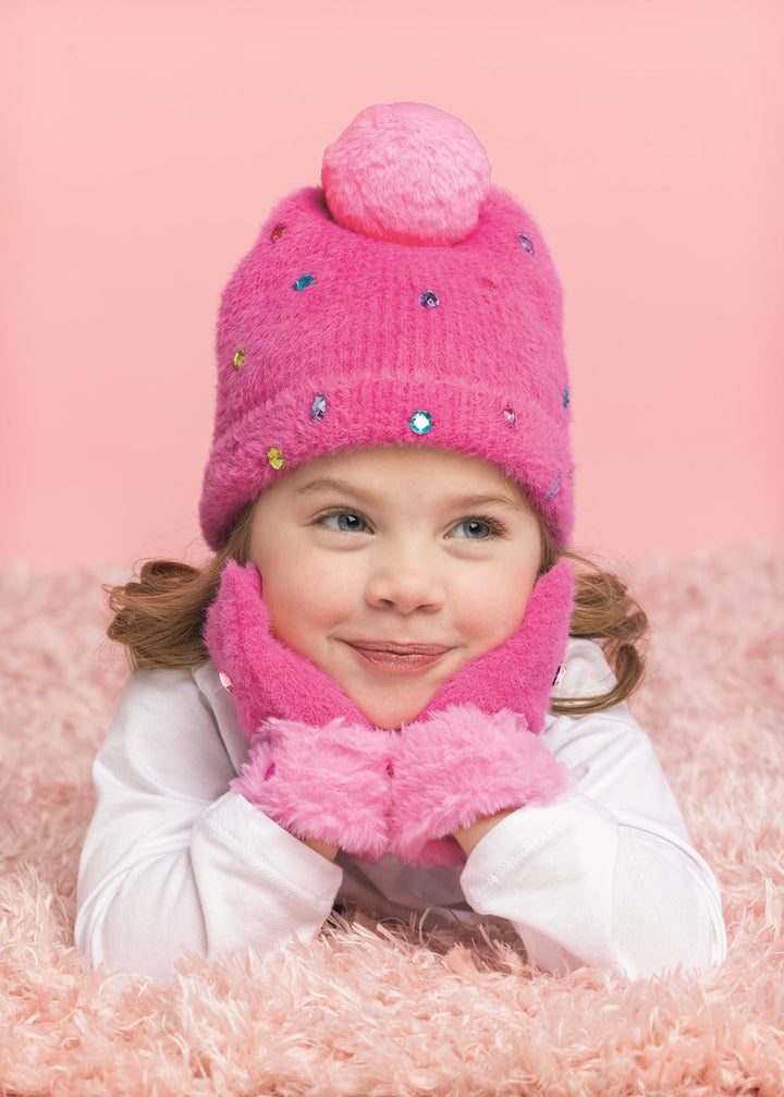 HOT PINK GLITZY GLOVES