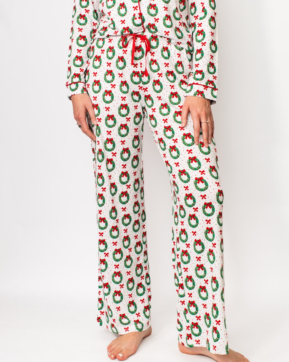CLARA WREATH LONG PAJAMA SET