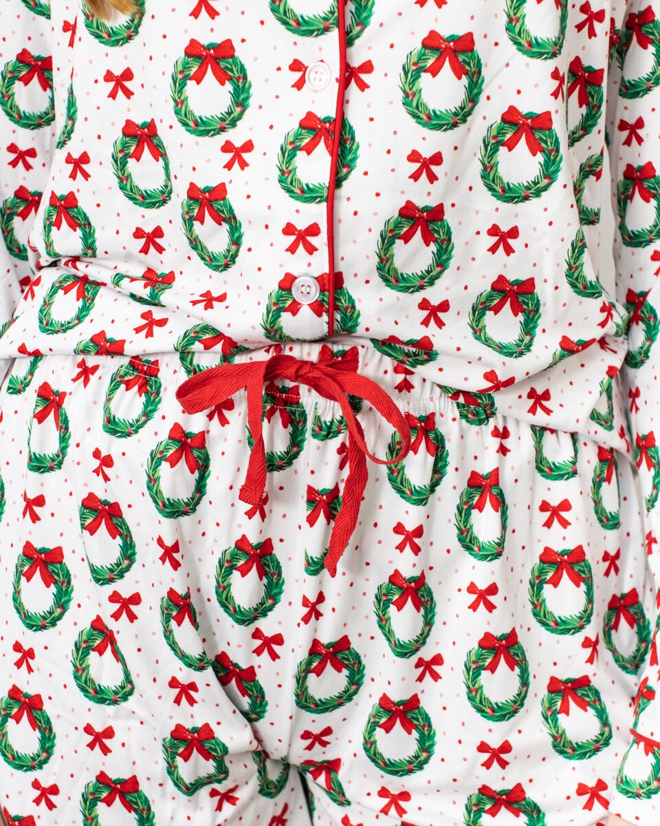 CLARA WREATH LONG PAJAMA SET