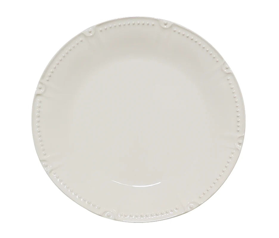 MARTIN/CARTER: ISABELLA ROUND DINNER PLATE IVORY
