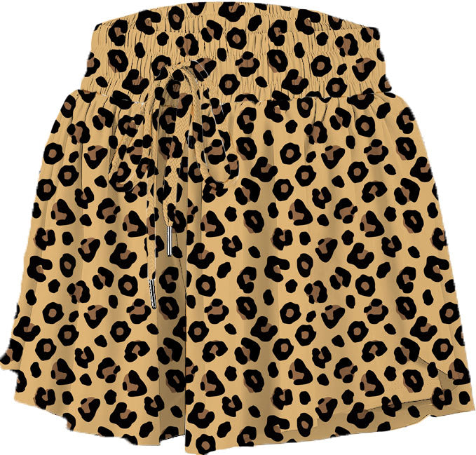LEOPARD PRINT BUTTERFLY SHORTS