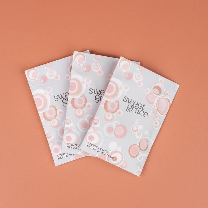 Sweet Grace Modern Bubble Slim Sachet with playful circular pattern