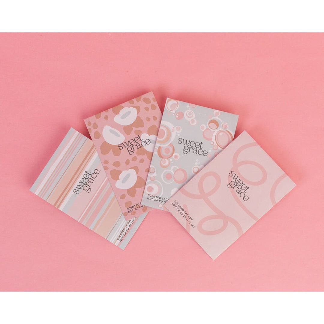 Sweet Grace Modern Stripe Slim Sachet with pastel striped design