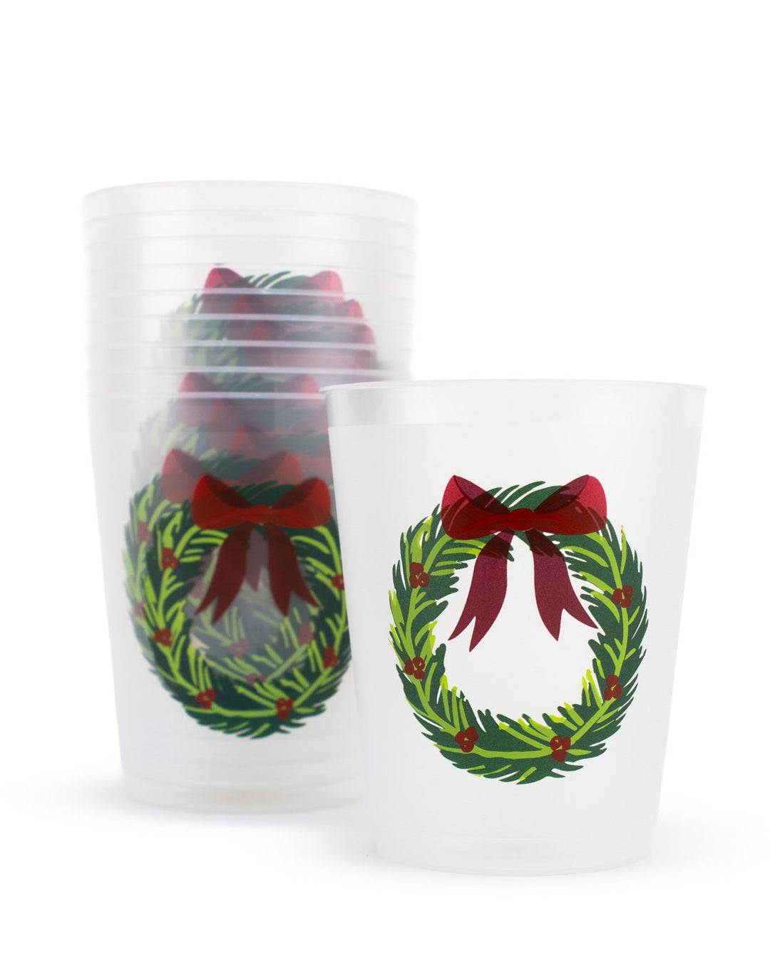 CLARA WREATH FROSTED PARTY CUPS