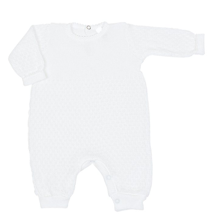 White baby onesie on a white background
