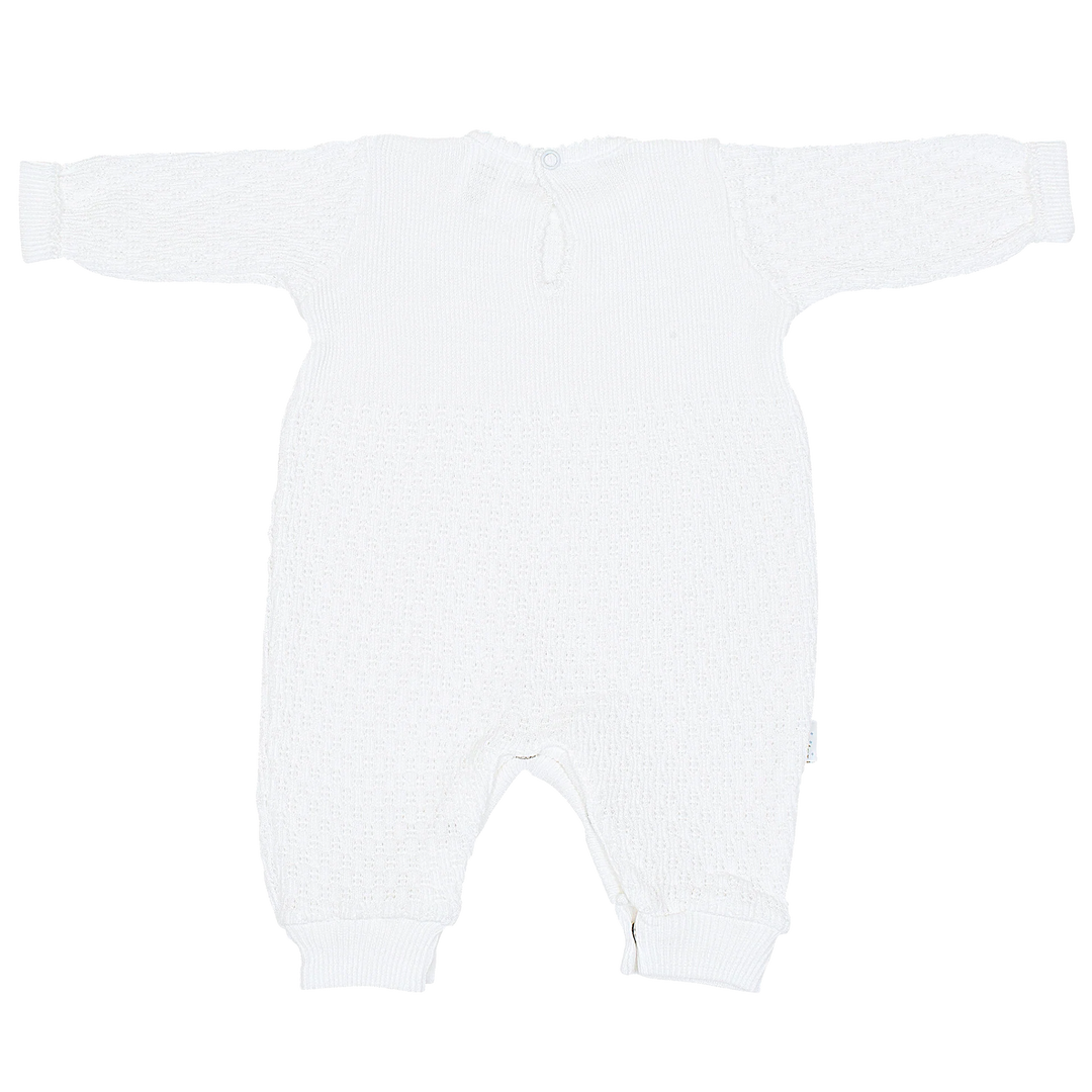White baby onesie on a white background