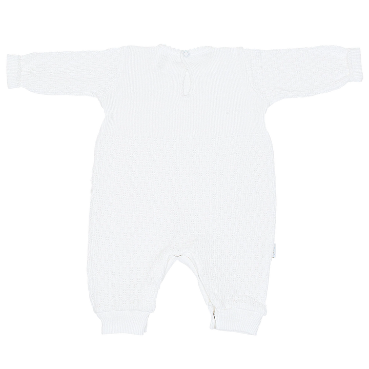 White baby onesie on a white background