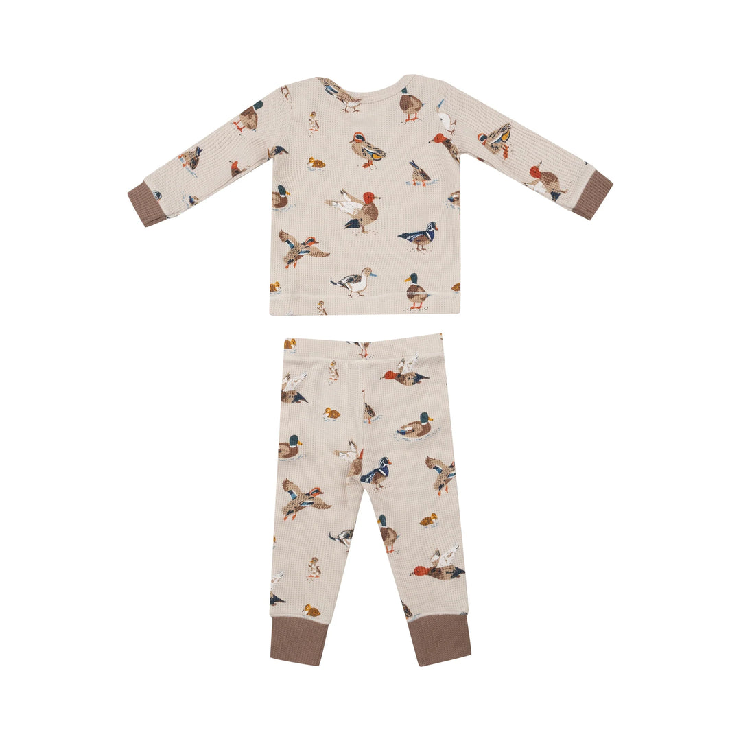 BROWN DUCKS LONG SLEEVE PAJAMAS