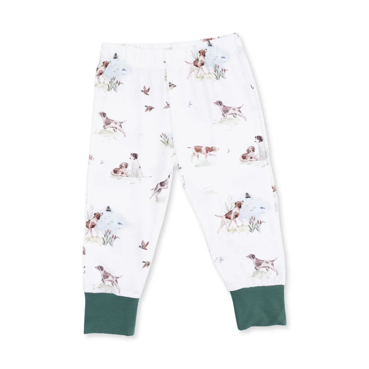 Angel Dear Pointer Pups and Duck Buddies Long Sleeve Loungewear Set coordinating piece shown separately with the pointer pups and duck buddies design