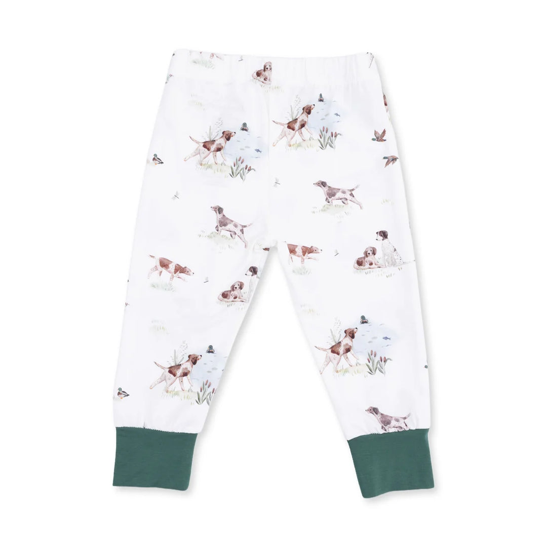 Angel Dear Pointer Pups and Duck Buddies Long Sleeve Loungewear Set alternate outfit view highlighting the coordinated styling
