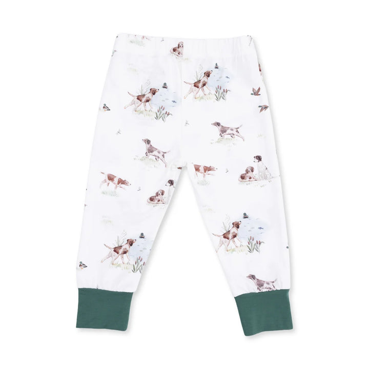 Angel Dear Pointer Pups and Duck Buddies Long Sleeve Loungewear Set alternate outfit view highlighting the coordinated styling