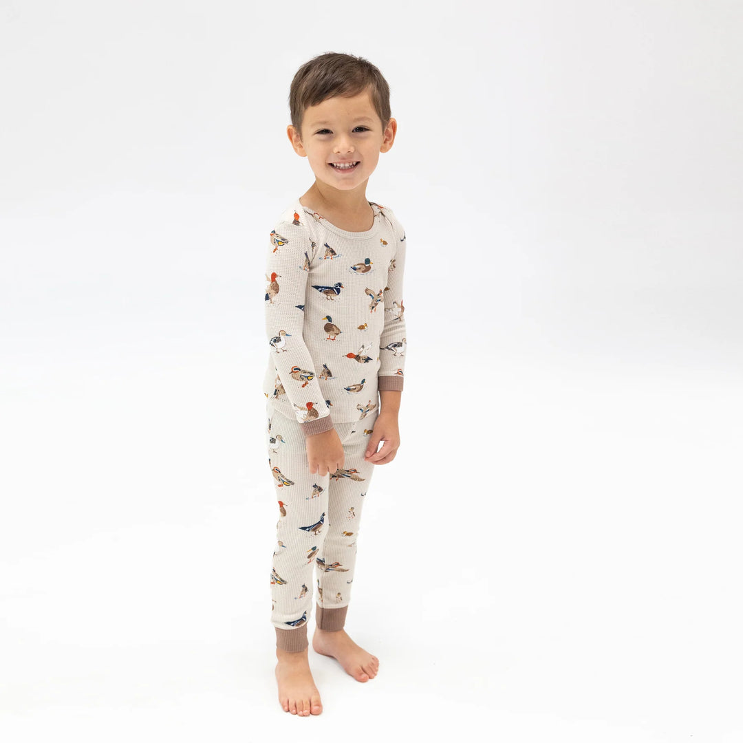 BROWN DUCKS LONG SLEEVE PAJAMAS