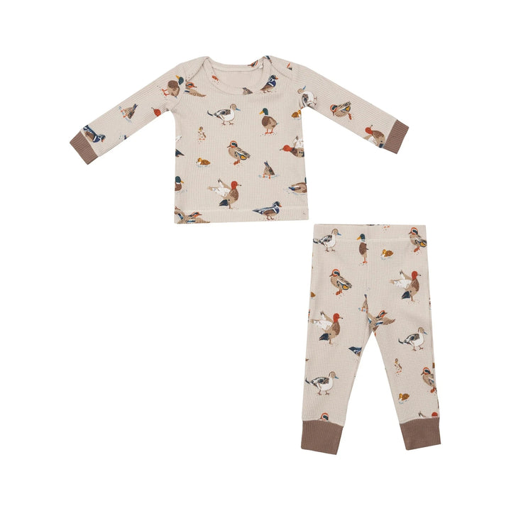 BROWN DUCKS LONG SLEEVE PAJAMAS