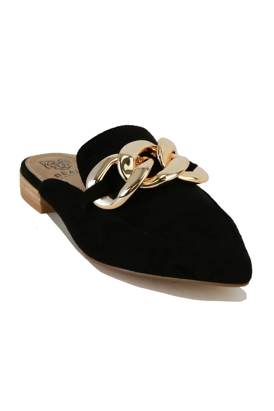 BLACK GOLD CHAIN MULE