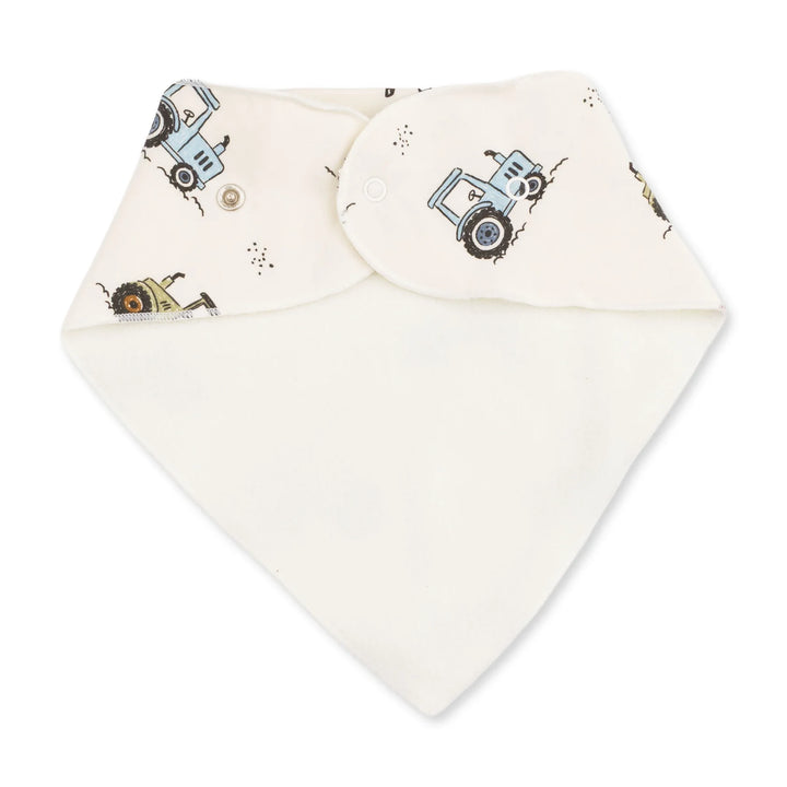 Angel Dear Future Farmer Bandana Bib alternate view showing the shape, trim, and future farmer design
