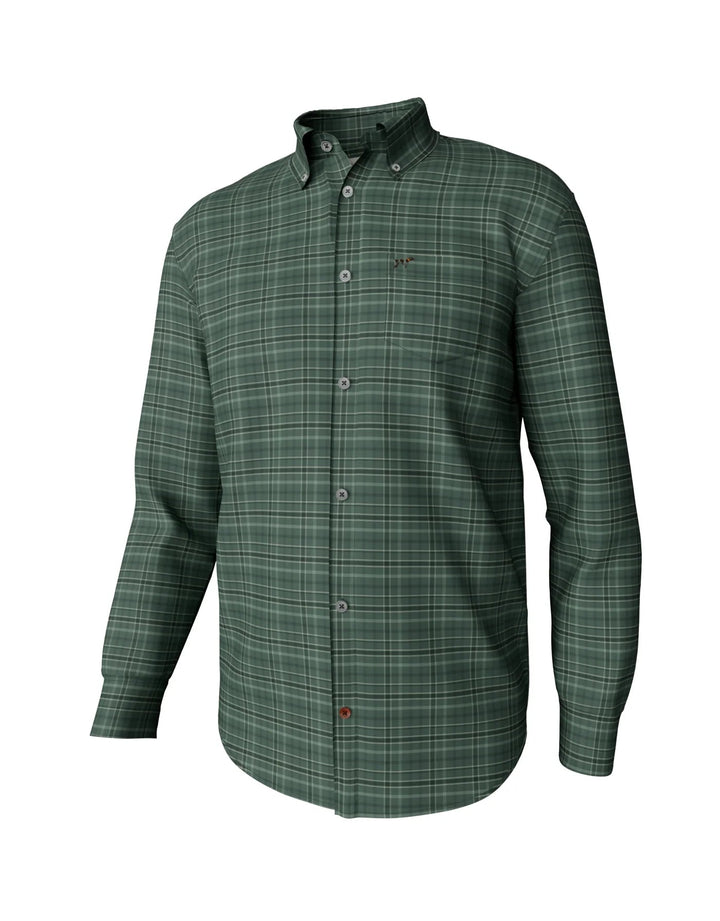 Green Horton Plaid Youth Hadley Luxe Long Sleeve Button Down – Classic Boys’ Green Plaid Dress Shirt | Walker Boutique