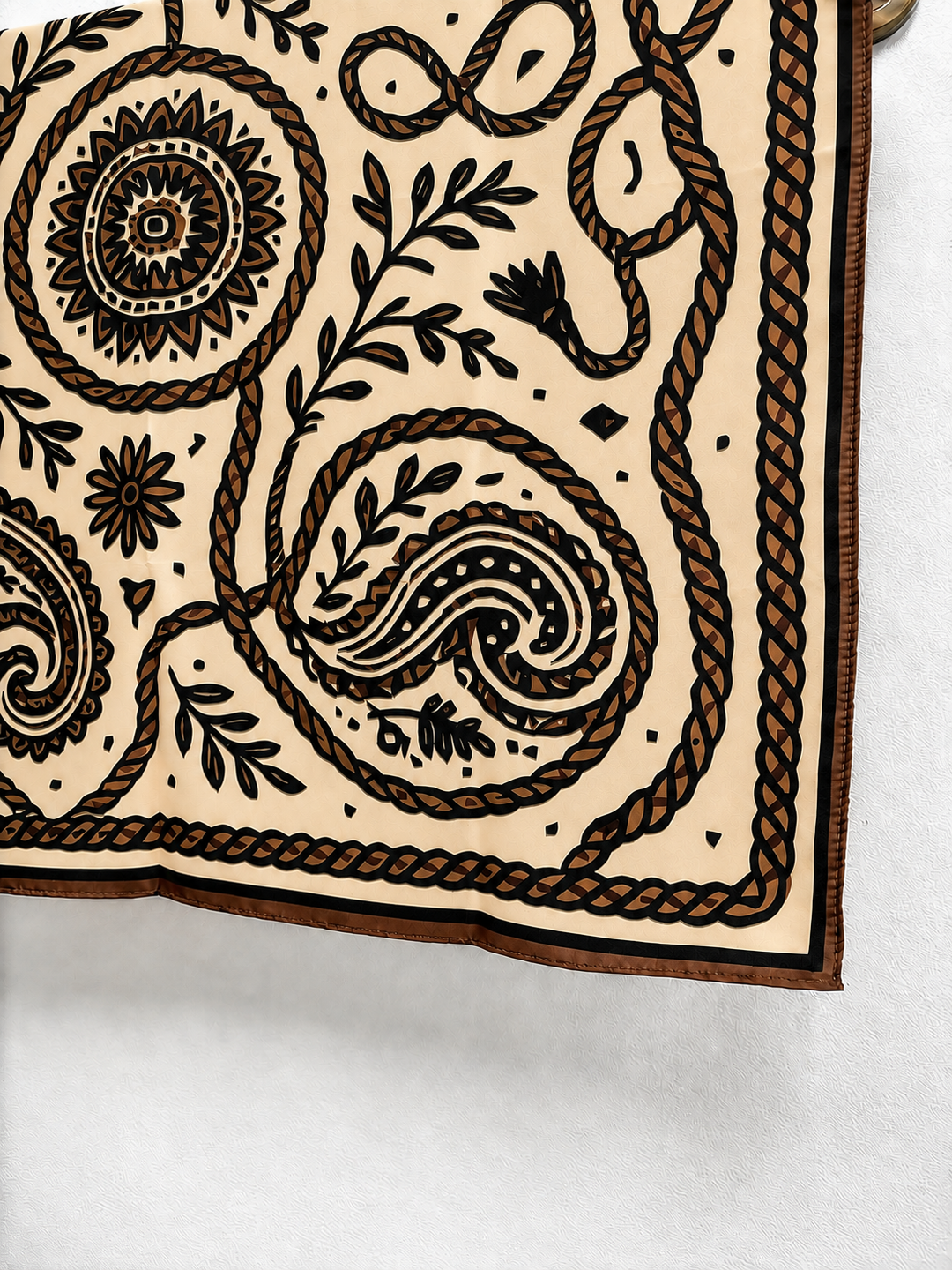 BROWN & BLACK WESTERN SCARF