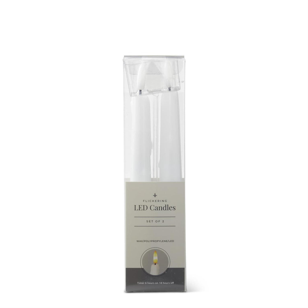 Packaging of LED candles with a white background