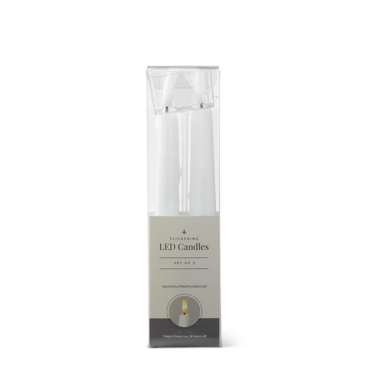 Packaging of LED candles with a white background