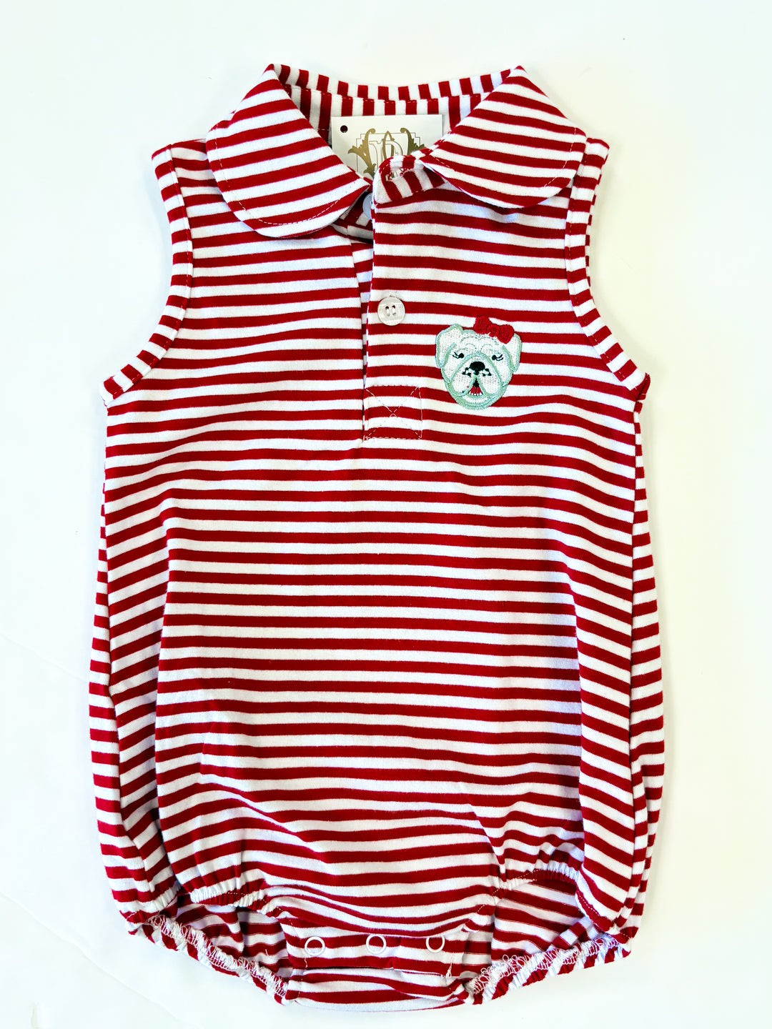 Bulldogs Girls Bubble – Baby Girl Game Day Outfit with Bulldog Design | Walker Boutique