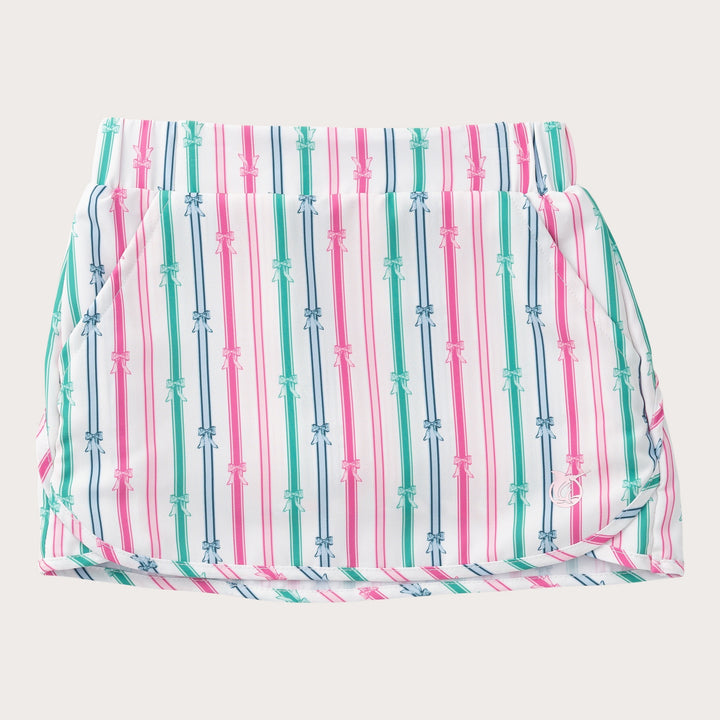BOW STRIPE GIRLS CAROLINA CATCH SKORT