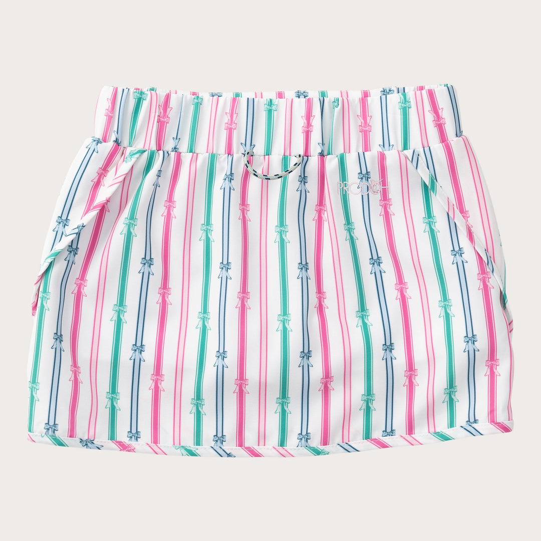 BOW STRIPE GIRLS CAROLINA CATCH SKORT