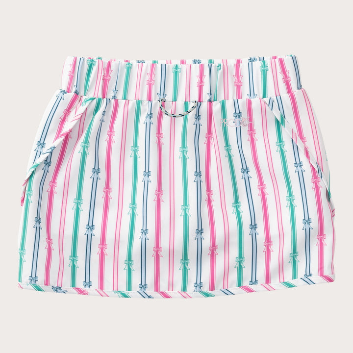 BOW STRIPE GIRLS CAROLINA CATCH SKORT