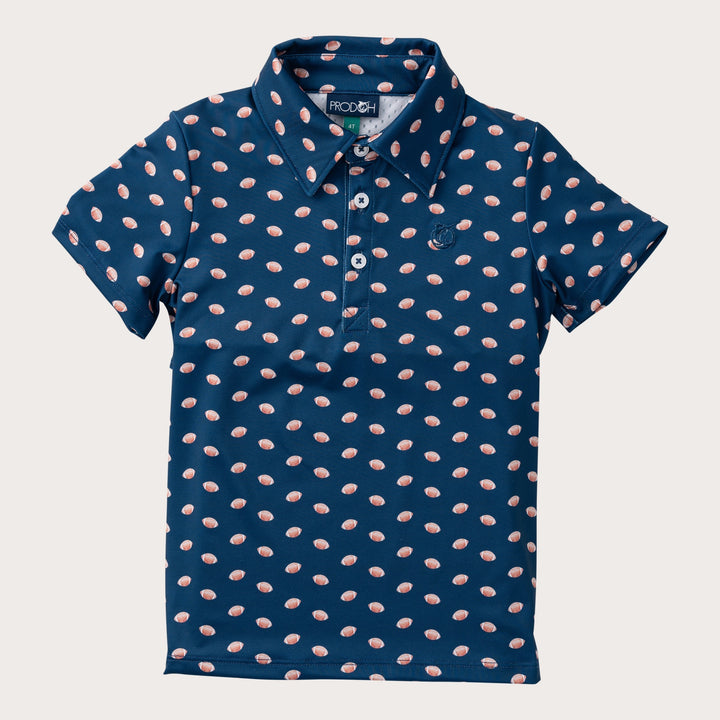 FOOTBALL PRINT BOYS PRO PERFORMANCE POLO