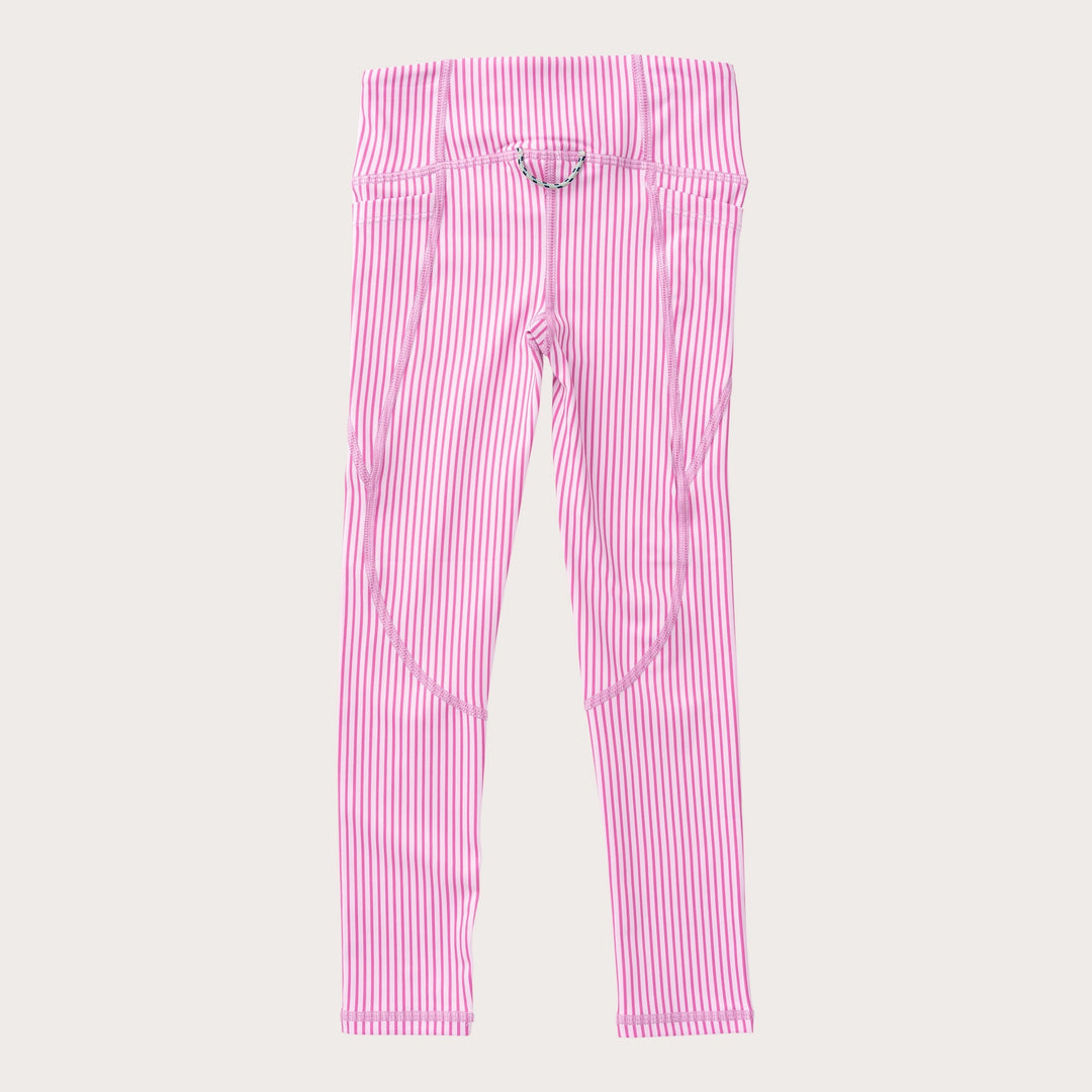 PHLOX PINK STRIPE GIRLS ATHLETIC LEGGING