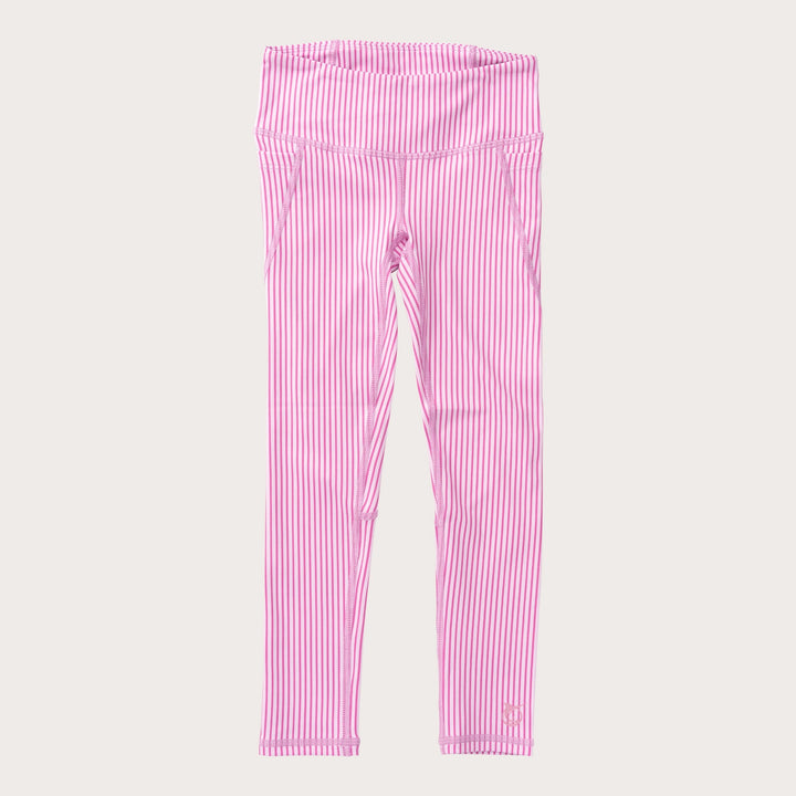 PHLOX PINK STRIPE GIRLS ATHLETIC LEGGING