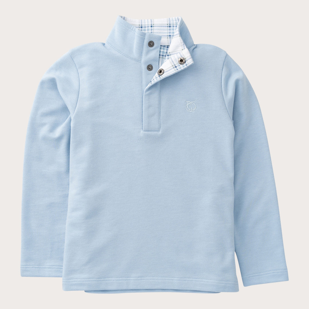 CASHMERE BLUE BOYS SPORTY SNAP PULLOVER