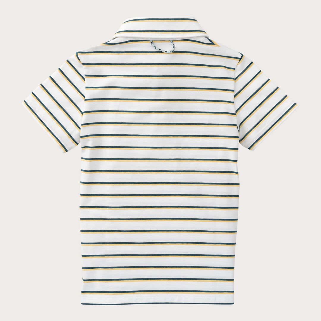 OCHRE TAPESTRY STRIPE BOYS POLO