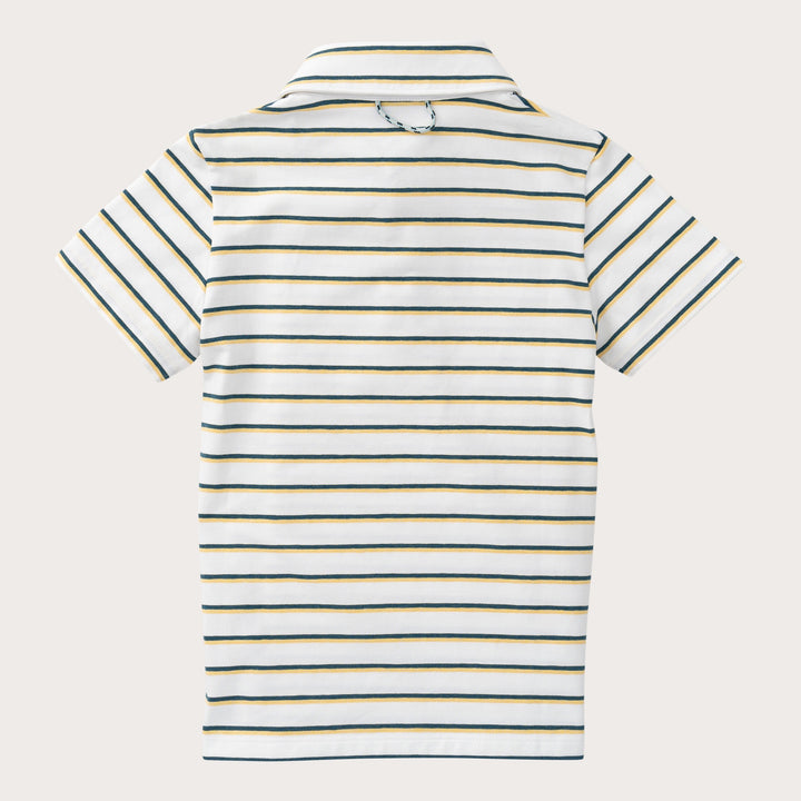 OCHRE TAPESTRY STRIPE BOYS POLO