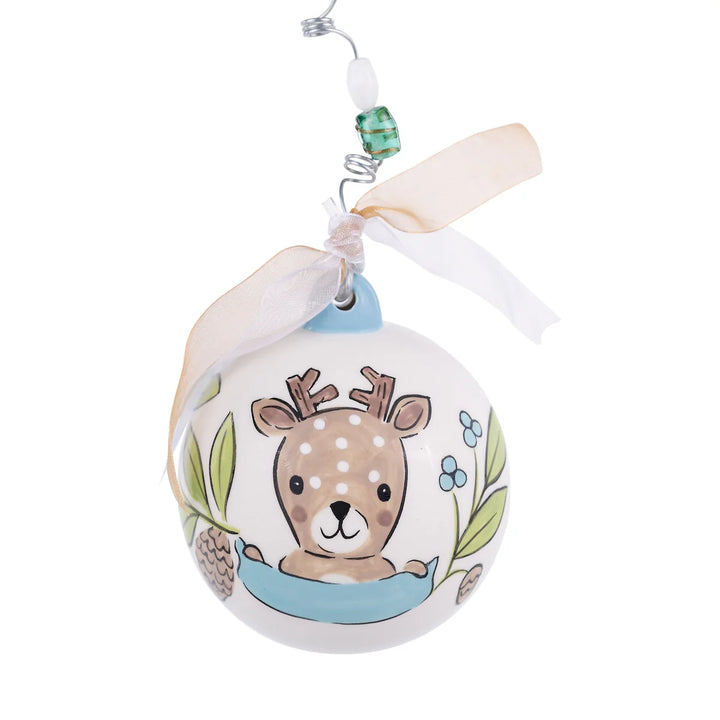 BABY BOY DEER FIRST CHRISTMAS ORNAMENT