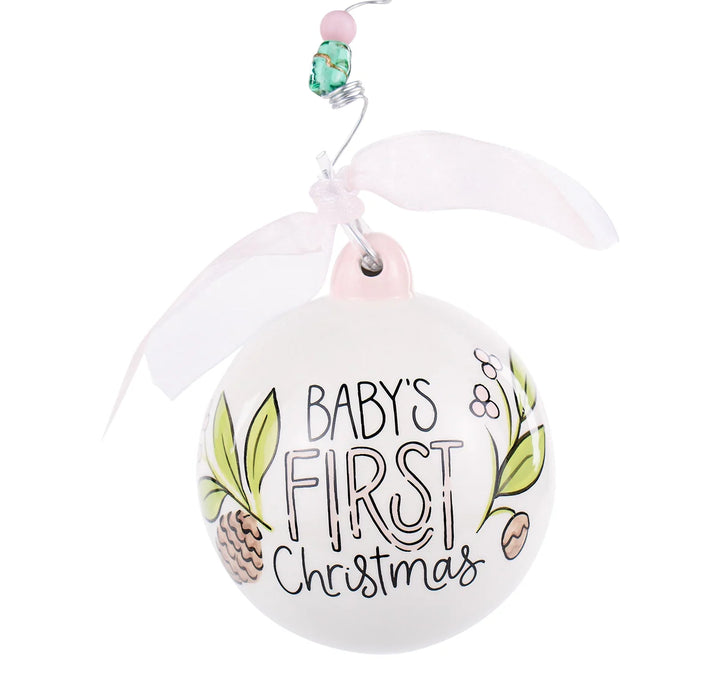 BABY GIRL DEER FIRST CHRISTMAS ORNAMENT