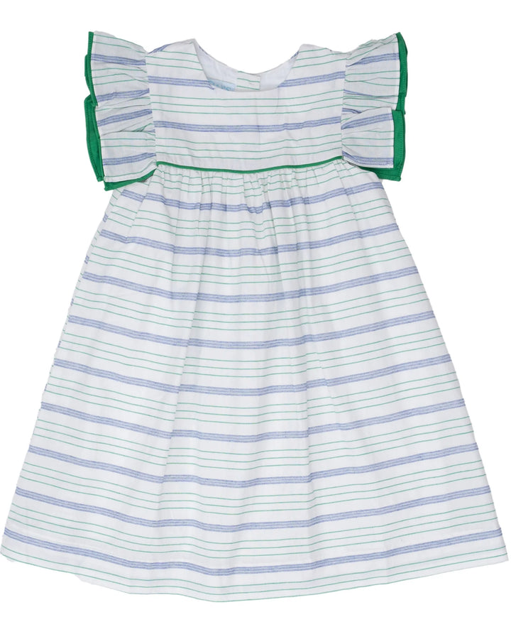 GREEN & BLUE STRIPE GULIA DRESS