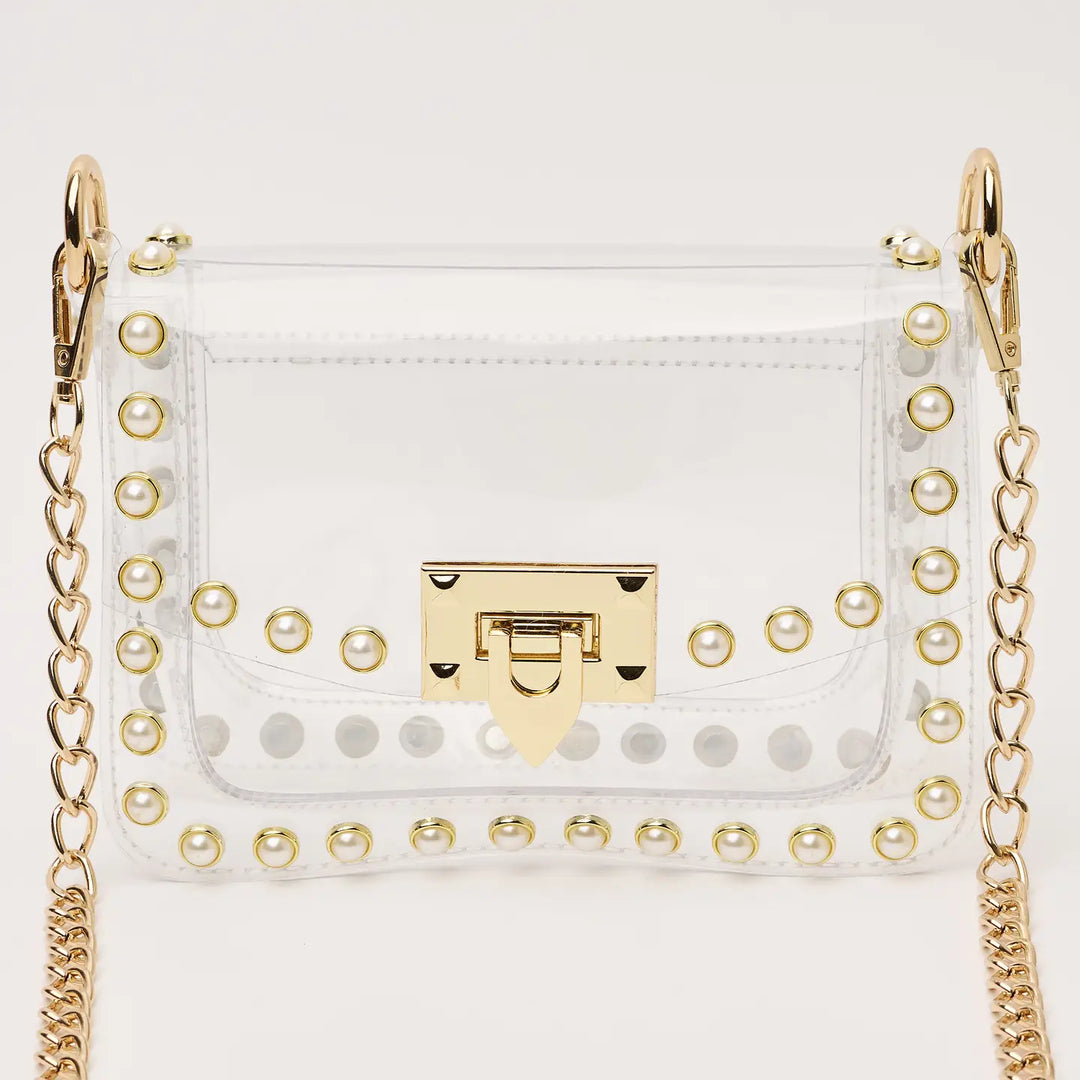 THE JACKIE CLEAR CROSSBODY - PEARL