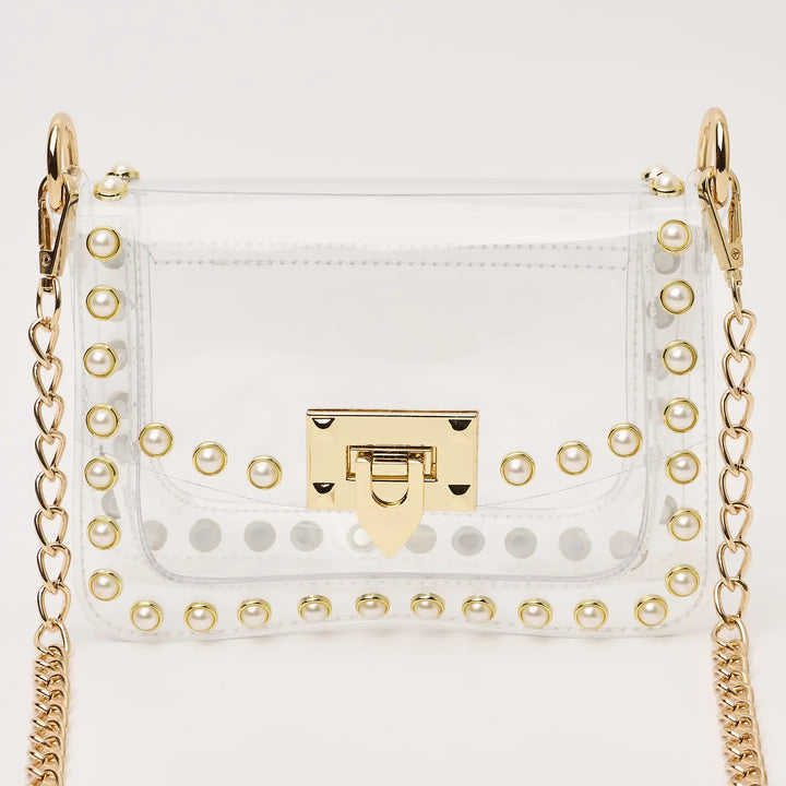 THE JACKIE CLEAR CROSSBODY - PEARL