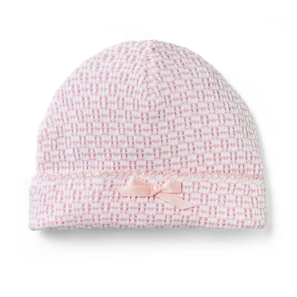 PATY KNIT SOLID PINK SAYLOR BEANIE WITH BOW
